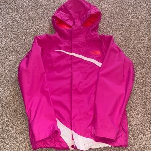 The North Face girls pink /orange jacket